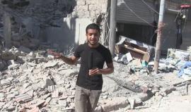 #شاهد أربعة شهداء وجرحى في قصف جوي على حي صلاح الدين في #حلب 
الناشط: عمار الحلبي