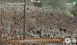 #مباشر ضيوف الرحمن ينفرون من عرفات الى #مزدلفة بعد أن من الله عليهم بالوقوف على صعيد عرفات