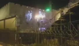 مهرجان يهودي داخل القصور الامويه بمحاذاة المسجد الاقصى المبارك من قبل جماعة ماسونية يهوديه بمشاركة الاف من جميع يهود العالم لدعم اليهود في القدس.