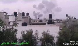 #شاهد  طائرات الاحتلال الحربية تشن 7 غارات شرق بيت حانون شمال قطاع غزة، والمقاومة الفلسطينية تتصدى بالمضادات الأرضية .