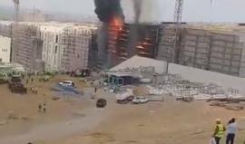 اشتعال النيران بالمتحف المصري الكبير في #القاهرة