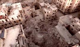 تصوير جوي يظهر حجم الدمار الهائل في حي المشهد أحد أحياء مدينة #حلب المحاصرة 
تصوير: حسن قطان - مركز حلب الإعلامي