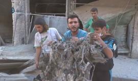 مشاهد من القصف الجوي على حي باب النيرب في #حلب