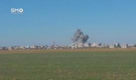 سوريا - ريف درعا : غارة جوية نفذها الطيران الحربي على بلدة نصيب