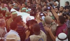 #خانيونس تودع القساميين مصباح شبير ومحمد الأغا اللذين قضيا جراء قصف الاحتلال لنفق المقاومة على حدود #غزة أمس