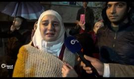 اعتصام مئات السوريين امام مبتى الامم المتحدة بعينتاب التركية