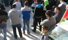 جانب من جنازة الشهيد باسل ابراهيم من بلدة عناتا بالقدس المحتلة