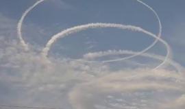 #صور تحليق طائرات الاحتلال الحربية في أجواء قطاع غزة هذه اللحظات .