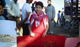 #فيديو.. مشاهد من #جمعة_أطفالنا_الشهداء في مخيم العودة شرق مدينة #غزة