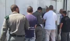 #شاهد | قوات الاحتلال تقتاد حراس #المسجد_الاقصى المعتقلين منذ صباح اليوم الى مركز توقيف المسكوبية.