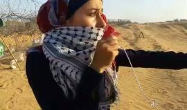 " إطلعوا يا جبناء " 
#شاهد فتيات فلسطينيات يوجهن رسالة لجنود الاحتلال المختبئين من على نقطة الصفر أمام السياج الفاصل شرق قطاع غزة .