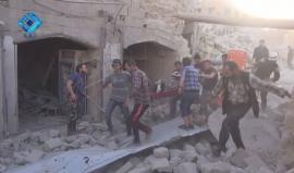 ضحايا جراء القصف على حي طريق الحديد في #حلب 
وكالة ثقة