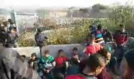 #شاهد متظاهرون يتمكنوا من اختراق الحدود شرق غزة 
تصوير عبد الرحمن الكحلوت