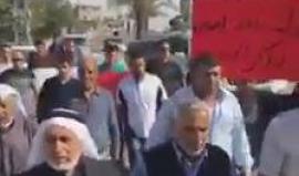 من مسيرة في رهط بالداخل المحتل عام 48 رفضا لقرار الاحتلال بمنع الآذان .