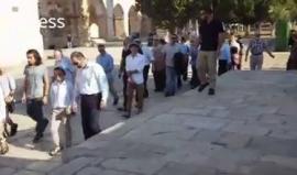 جانب من اقتحامات المستوطنين لساحات المسجد الأقصى هذا الصباح