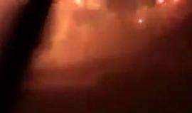 فيديو متداول للحظة حدوث انفجار عنيف في إحدى مواقع النظام السوري المستهدفة من القوات الأميركية والبريطانية والفرنسية