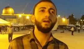 فقرة انشادية مع المنشد اسامه سليمان ... من ساحة المسجد الاقصى الان