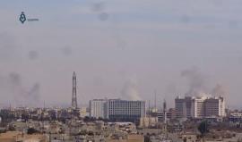 قصف بالطيران الحربي يستهدف مدينة حرستا بريف دمشق