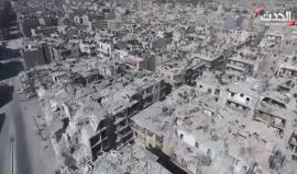 جولة جوية فوق أطلال أحياء #حلب الشرقية