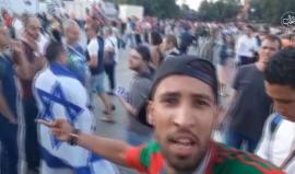 #شاهد مغاربة يلاحقون صهاينة تواجدوا قرب مدرجاتهم خلال مباراة منتخبهم مع البرتغال ضمن منافسات كاس العالم في روسيا