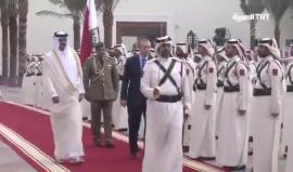 استقبال أمير قطر تميم بن حمد آل ثاني الرئيس أردوغان بمراسم رسمية في العاصمة القطرية الدوحة