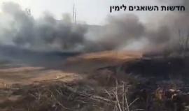 #شاهد من الحريق المندلع في منطقة نير الياهو غرب قلقيلية.