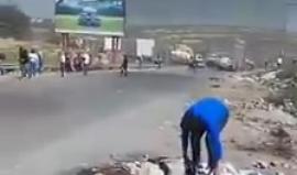 #فيديو من المواجهات مع الاحتلال على المدخل الشمالي لمدينة البيرة في الضفة الغربية