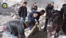 مشاهد من القصف الجوي على حي سيف الدولة في #حلب