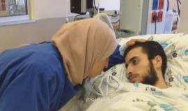 مشاهد للأسير مالك القاضي المضرب عن الطعام منذ أكثر من 70 يوما والذي يعاني من أوضاع صحية متدهورة