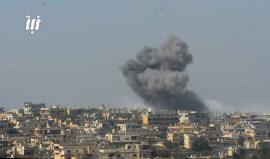 #شاهد | #سوريا : قصف أحياء مدينة درعا المحررة بصواريخ أرض أرض والبراميل المتفجرة .