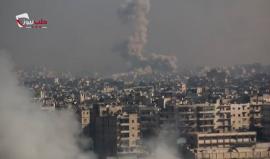 | مشاهد من القصف الهمجي الذي تتعرض له أحياء مدينة حلب المحاصرة