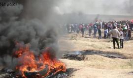شاهد غضب عامر في صفوف المتظاهرين العائدين شرق مدينة غزة في 
جمعة الكوشوك