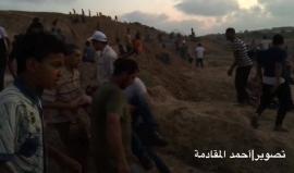 #شاهد اعتداء الاحتلال على المتظاهرين شرق البريج على حدود وسط قطاع غزة أمس