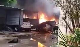#فيديو انفجار في سيارة بمدينة صيدا اللبنانية