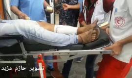 #فيديو وصول مزيد من الاصابات برصاص الاحتلال من شرق البريج الى مستشفى شهداء الأقصى