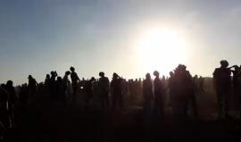 #مباشر مواجهات من نقطة الصفر بين المتظاهرين وقوات الاحتلال شرق مدينة غزة