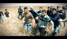 מכתב מעזה
رسالة لقناصة الاحتلال من المتظاهرين في مخيم العودة شرق خانيونس .