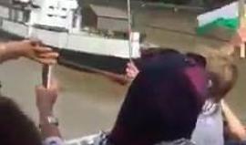 تظاهرة على متن قارب تنطلق أمام البرلمان البريطاني قبل قليل نصرة للقضية  الفلسطينية ودعمًا لقاربي "أمل وزيتونة" تزمنًا مع انطلاقهما نحو غزة