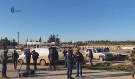 مقاتلات حربية روسية تفتح جدار الصوت في المنطقة التي كان مقرر وصول المحاصرين إليها