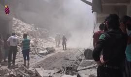 #شاهد| دمار جراء القصف على حي المشهد في #حلب