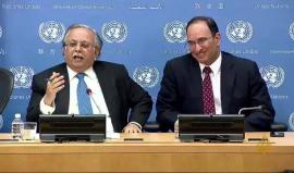 مندوب #السعودية في الأمم المتحدة يرفض التعليق على ممارسات الاحتلال بحق أطفال #فلسطين وينهي المؤتمر الصحفي