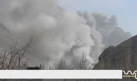 غارات للطيران الحربي عل قرية عين الفيجة في وادي بردى بريف دمشق