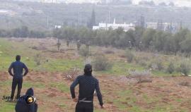 #شاهد من المواجهات التي اندلعت في سهل بلدة تقوع جنوب شرق بيت لحم بين الشبان وجنود الاحتلال والتي أصيب خلالها شاب بالرصاص. 
تصوير Sapri Jebril