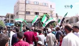 تظاهرة للسوريين في مدينة #الباب رفضاً لدعوات الهجوم على مدينة #إدلب شمالي #سوريا