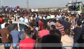 مسيرات على بوابة معبر بيت حانون رفضاً للحصار المستمر على غزة 
تقرير:  محمد الداهودي