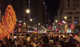 #شاهد مظاهرات أمام مبنى ترامب في نيويورك احتجاجا على انتخابه رئيسا للبلاد