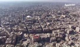 مشاهد جوية لحجم الدمار الكبير في #الغوطة_الشرقية بفعلات حملات القصف العنيفة