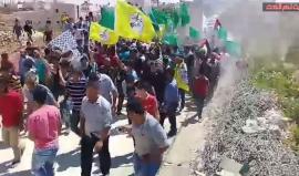 #شاهد جانب من تشييع جثمان الشهيد عبد الله طقاطقة في قرية مراح معلا جنوب بيت لحم بالضفة المحتلة.