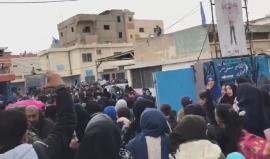 مسيرة حاشدة في مخيم الرشيدية للاجئين الفلسطينيين في لبنان استنكاراً لقرار الرئيس الامريكي ترامب الذي سيلعن ان مدينة القدس عاصمة للكيان الصهيوني