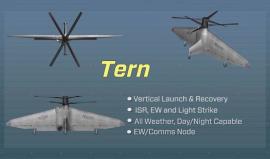 البحرية الامريكية تمول نموذج محدث لطائرة اسطتلاع وهجوم بحرية تسمى ( تيرن) لزيادة قدرات البحرية الامريكية في الاستطلاع والضربات الجوية .